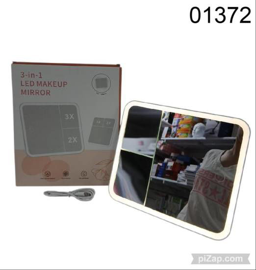 Imagen de ESPEJO X3 CON ZOOM Y LUZ LED RECARGABLE 3.26